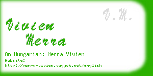 vivien merra business card